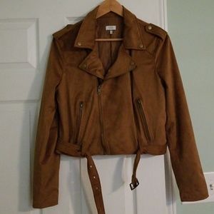 Suede Moto Jacket